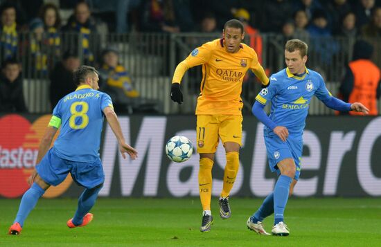 UEFA Champions League. BATE (Borisov, Belarus) vs. Barcelona (Barcelona, Spain)