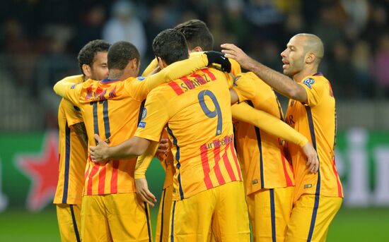 UEFA Champions League. BATE (Borisov, Belarus) vs. Barcelona (Barcelona, Spain)