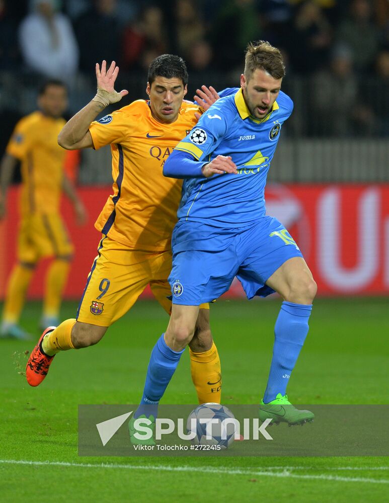 UEFA Champions League. BATE (Borisov, Belarus) vs. Barcelona (Barcelona, Spain)