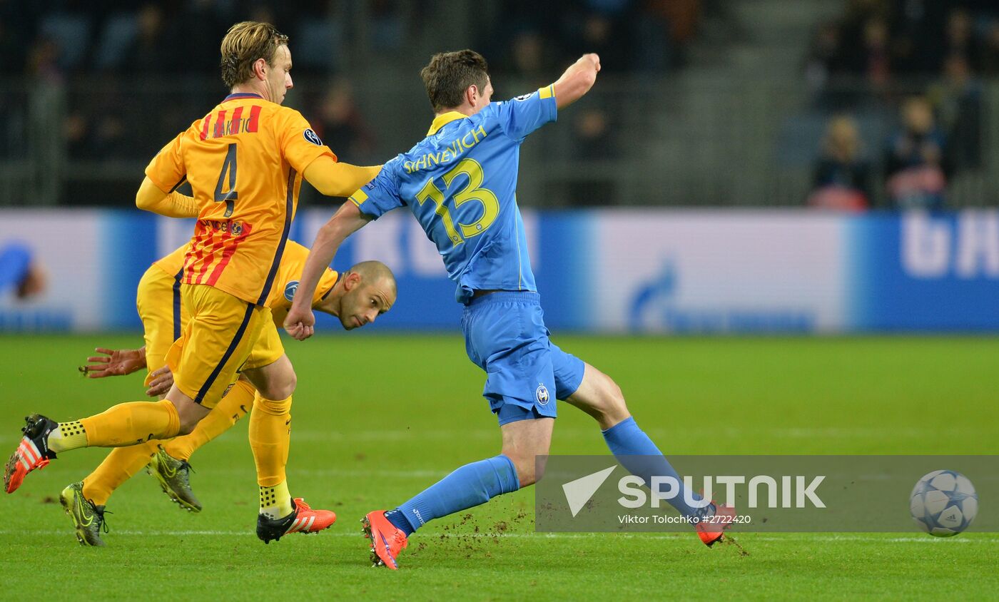 UEFA Champions League. BATE (Borisov, Belarus) vs. Barcelona (Barcelona, Spain)