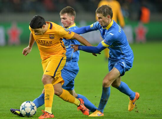 UEFA Champions League. BATE (Borisov, Belarus) vs. Barcelona (Barcelona, Spain)