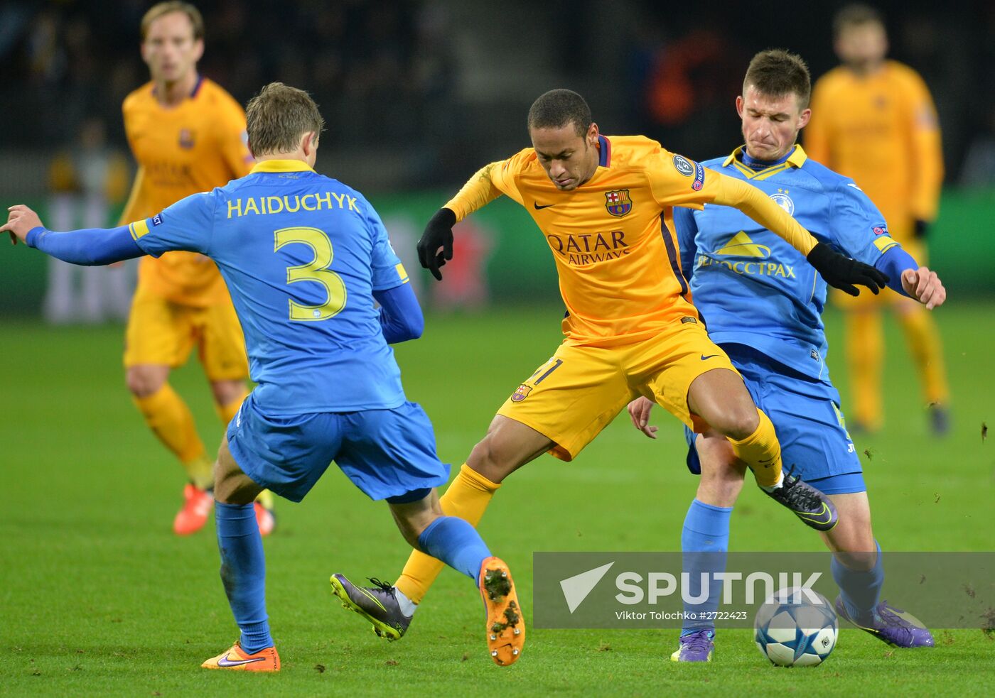 UEFA Champions League. BATE (Borisov, Belarus) vs. Barcelona (Barcelona, Spain)