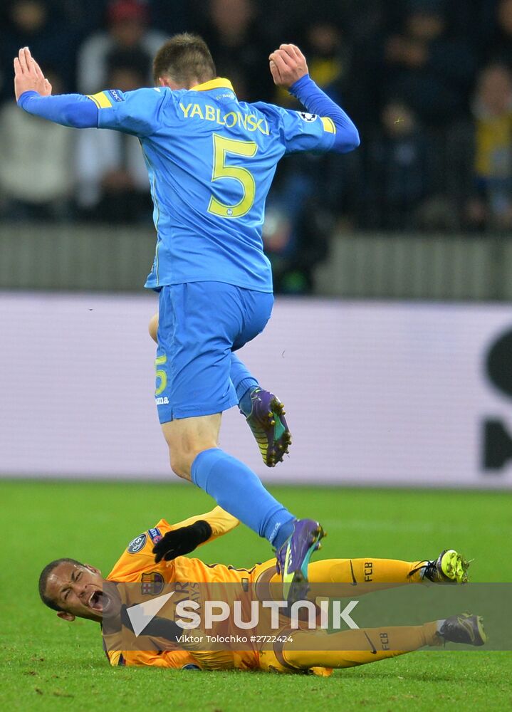 UEFA Champions League. BATE (Borisov, Belarus) vs. Barcelona (Barcelona, Spain)