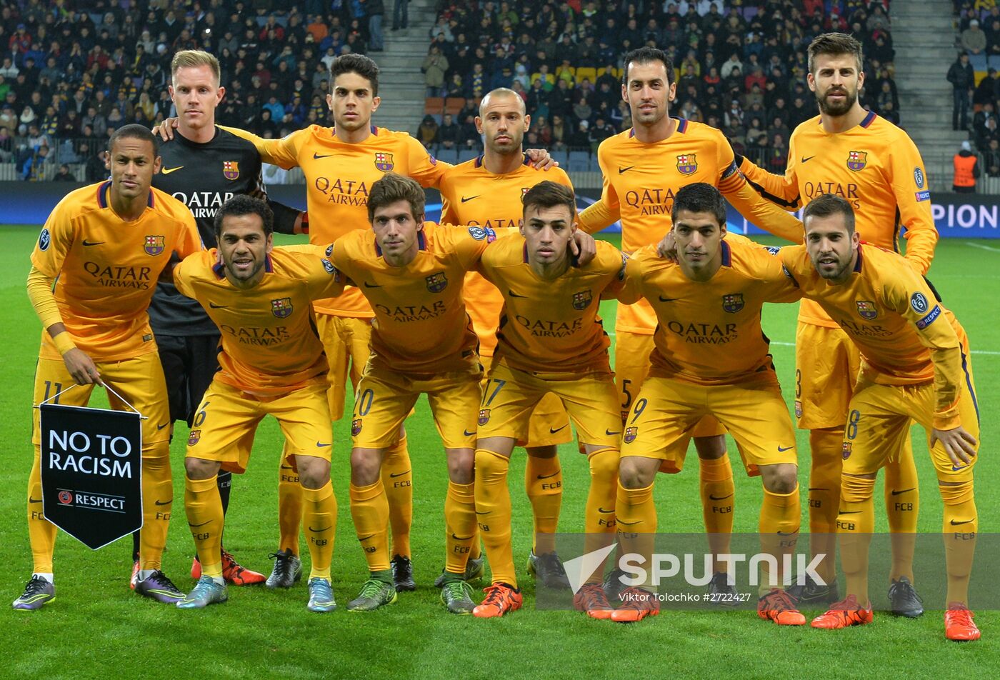 UEFA Champions League. BATE (Borisov, Belarus) vs. Barcelona (Barcelona, Spain)