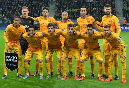 UEFA Champions League. BATE (Borisov, Belarus) vs. Barcelona (Barcelona, Spain)