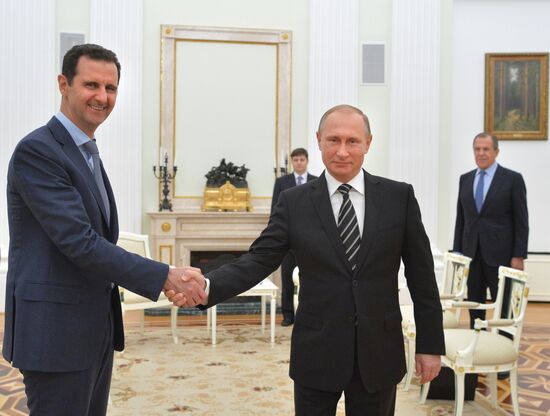 President Vladimir Putin meets with President of Syria Bashar al-Assad