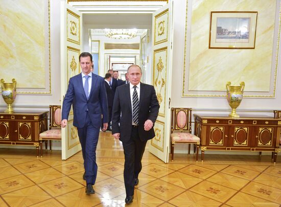 President Vladimir Putin meets with President of Syria Bashar al-Assad