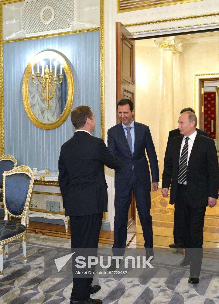 President Vladimir Putin meets with President of Syria Bashar al-Assad
