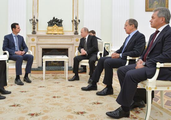 President Vladimir Putin meets with President of Syria Bashar al-Assad