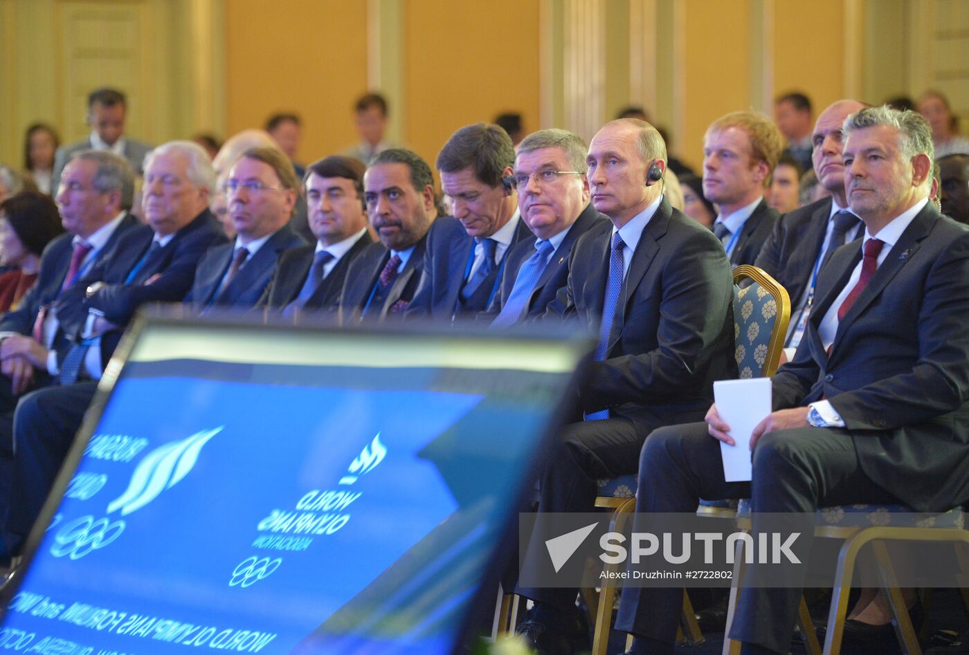 President Vladimir Putin attends 1st World Olympians Forum held by the World Olympians Association