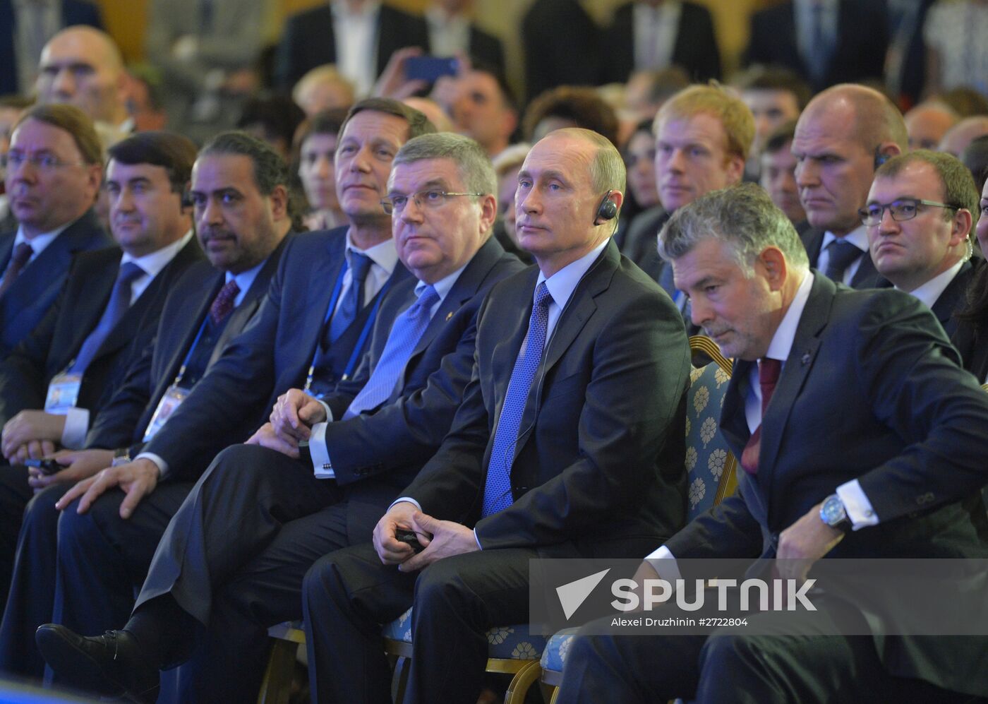 President Vladimir Putin attends 1st World Olympians Forum held by the World Olympians Association