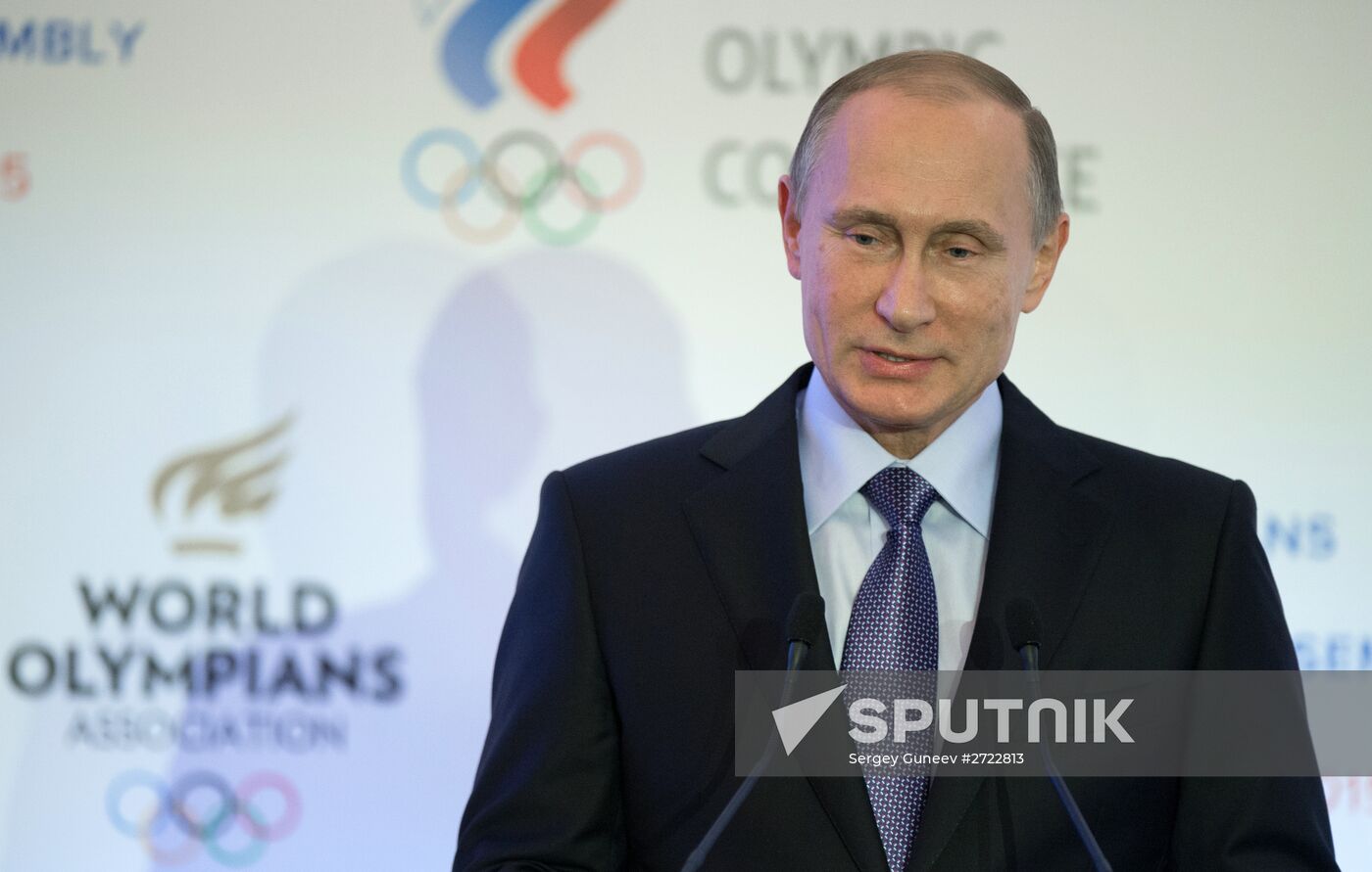President Vladimir Putin attends 1st World Olympians Forum held by the World Olympians Association