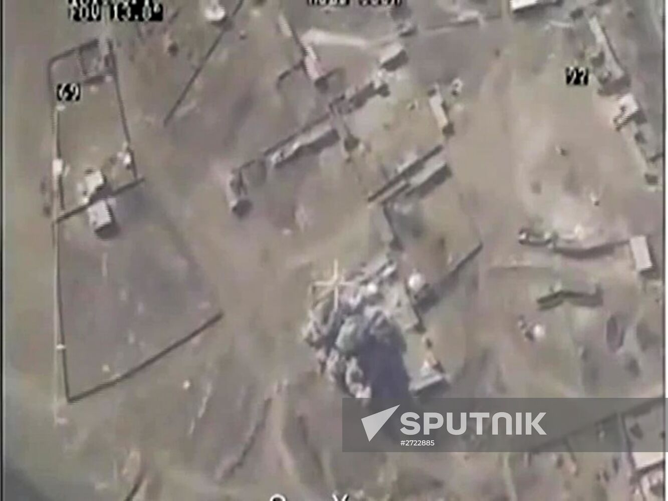 Russian air forces strike ISIS sites in Syria