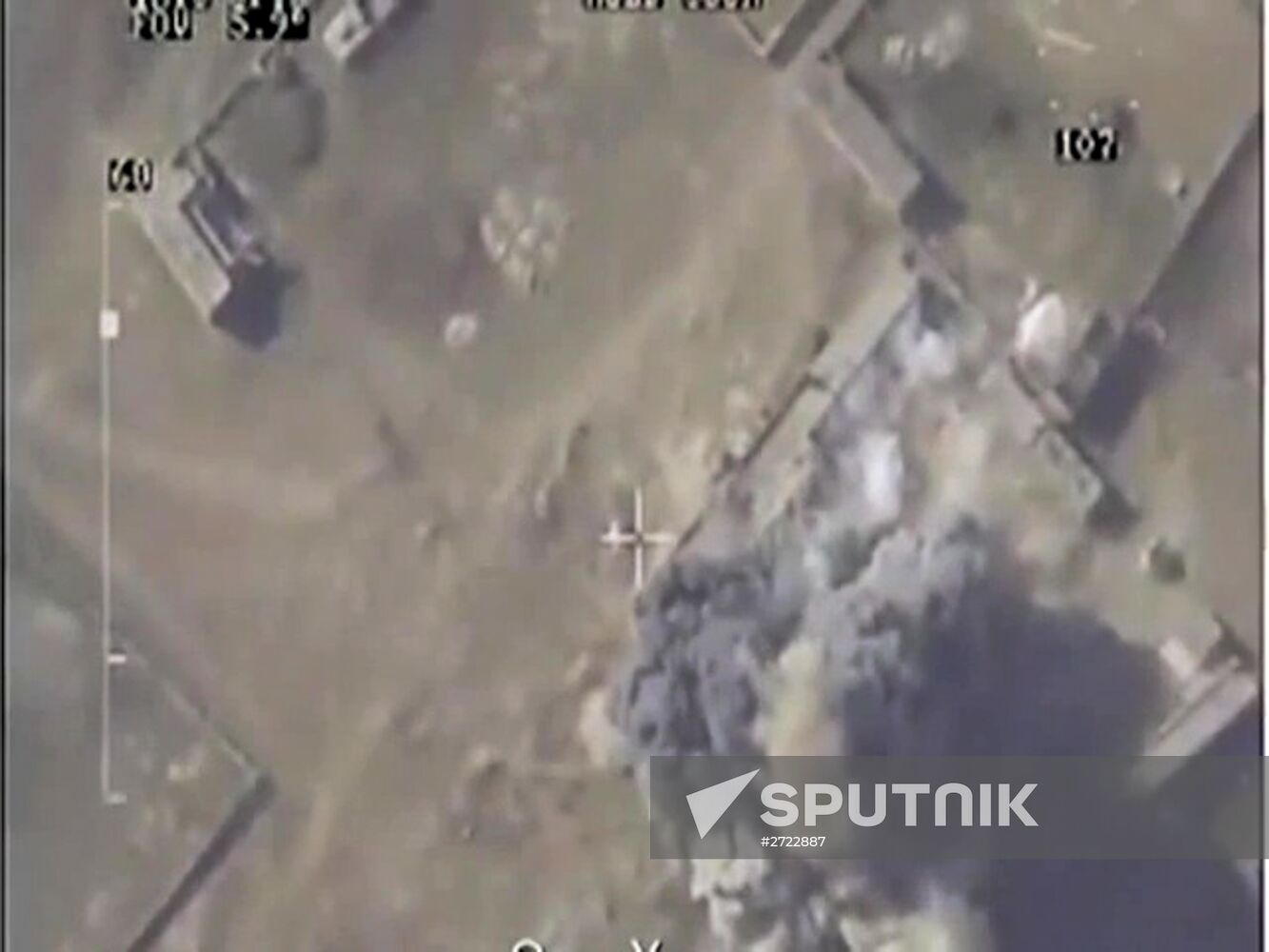 Russian air forces strike ISIS sites in Syria