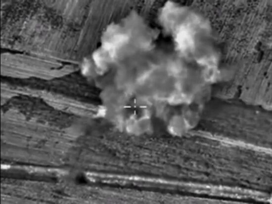 Russian air forces strike ISIS sites in Syria