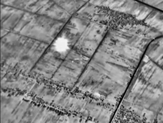 Russian air forces strike ISIS sites in Syria
