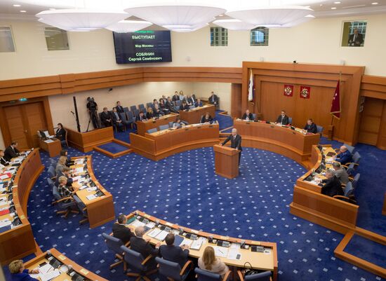 Moscow Mayor Sobyanin delivers annual report at Moscow City Duma