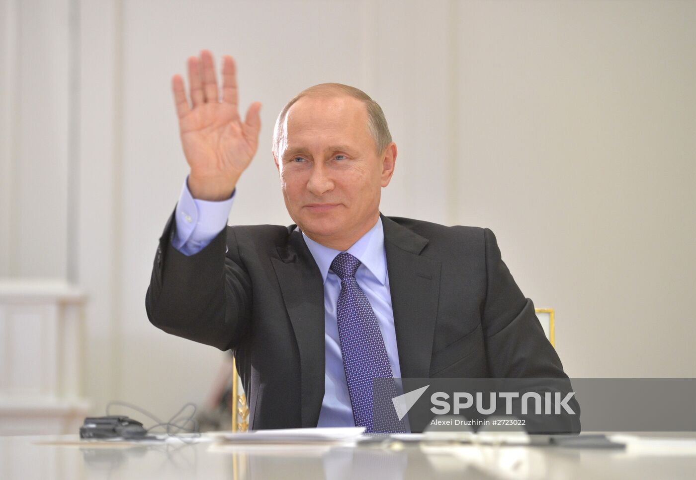 Vladimir Putin holds videoconference with Argentine President Cristina Fernandez de Kirchner