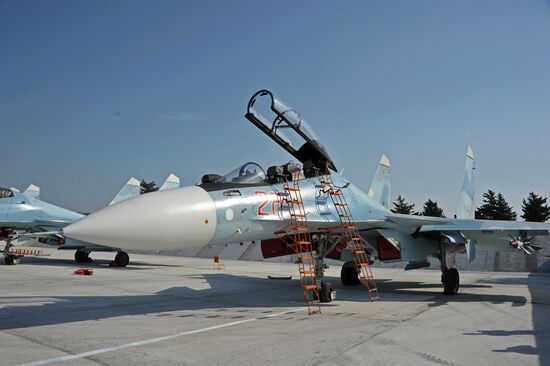 Russian aircract at Hemeimeem Air Base in Syria