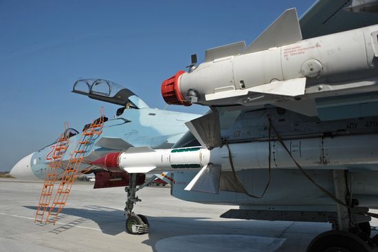 Russian aircract at Hemeimeem Air Base in Syria