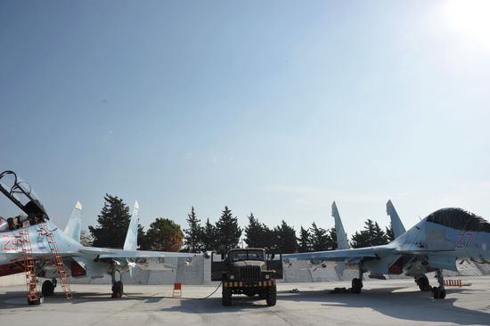 Russian aircract at Hemeimeem Air Base in Syria