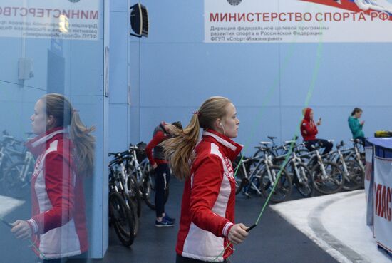 Short track. Russian national team's training session