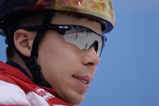 Short track. Russian national team's training session