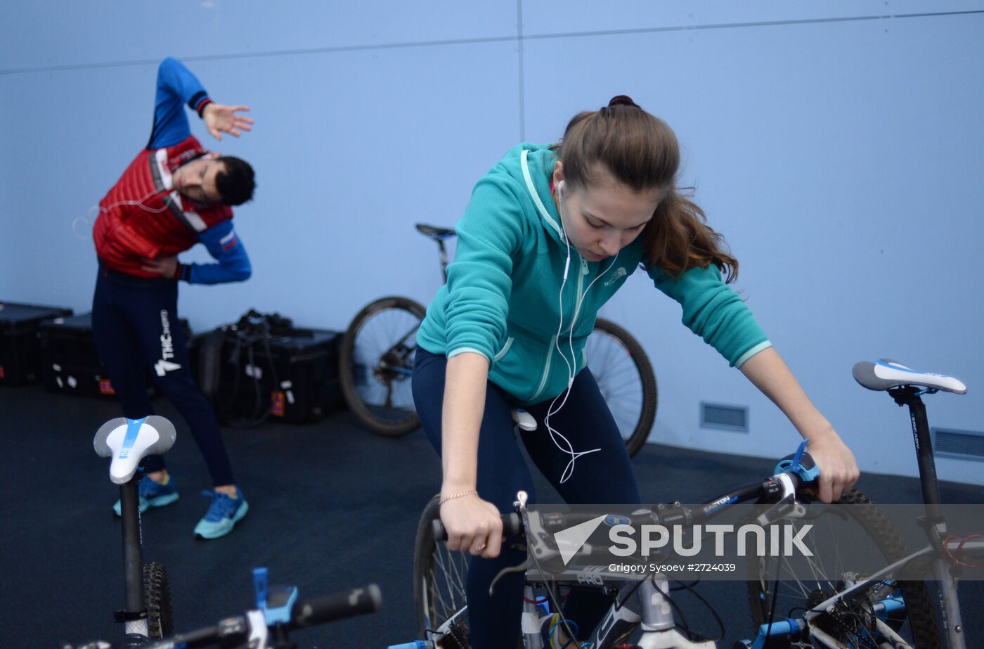 Short track. Russian national team's training session