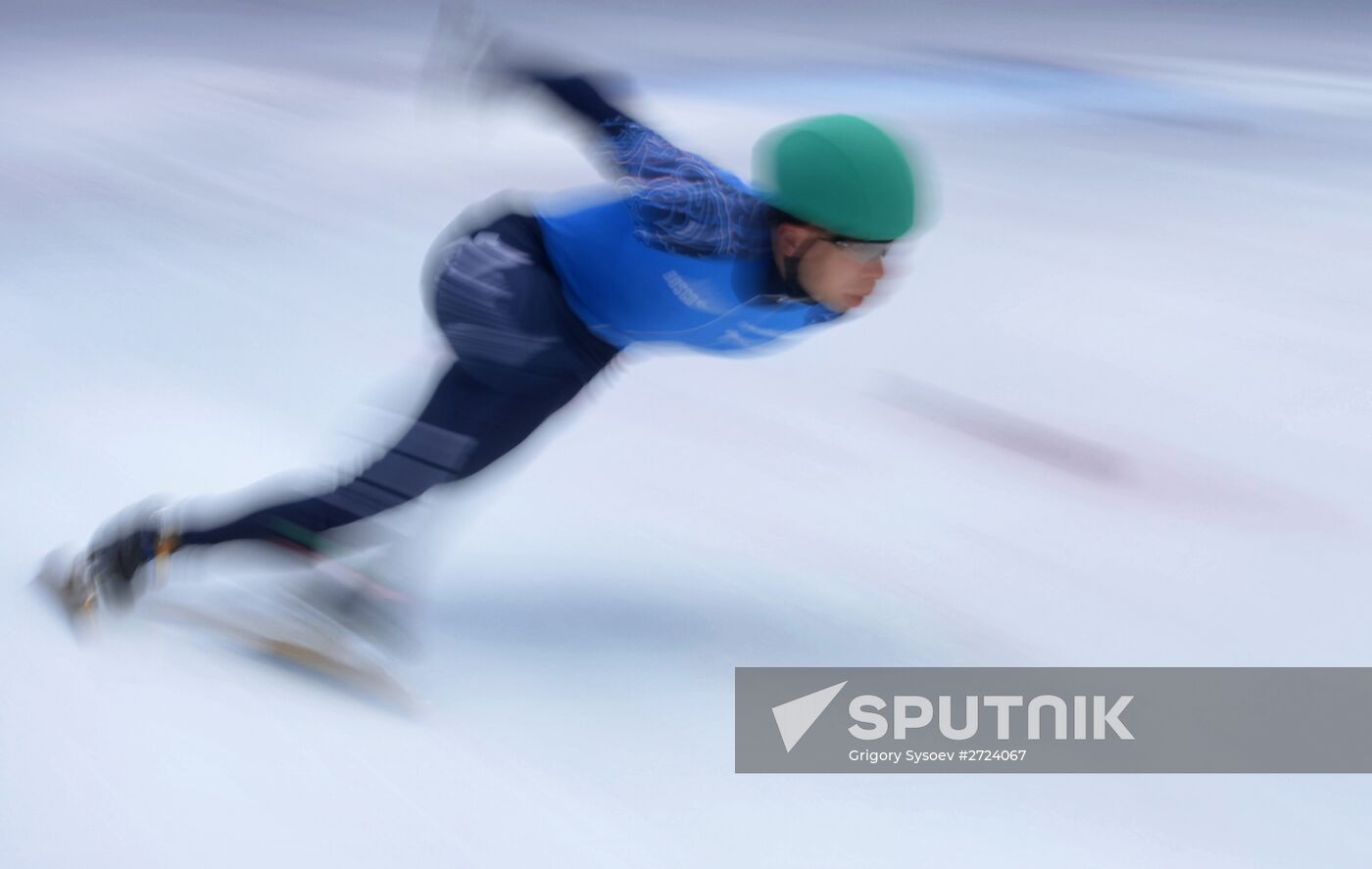 Short track. Russian national team's training session