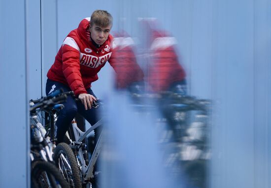 Short track. Russian national team's training session