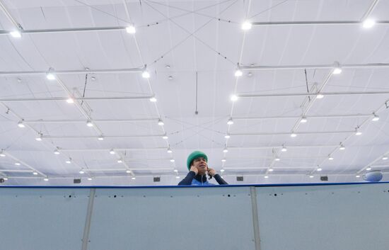 Short track. Russian national team's training session