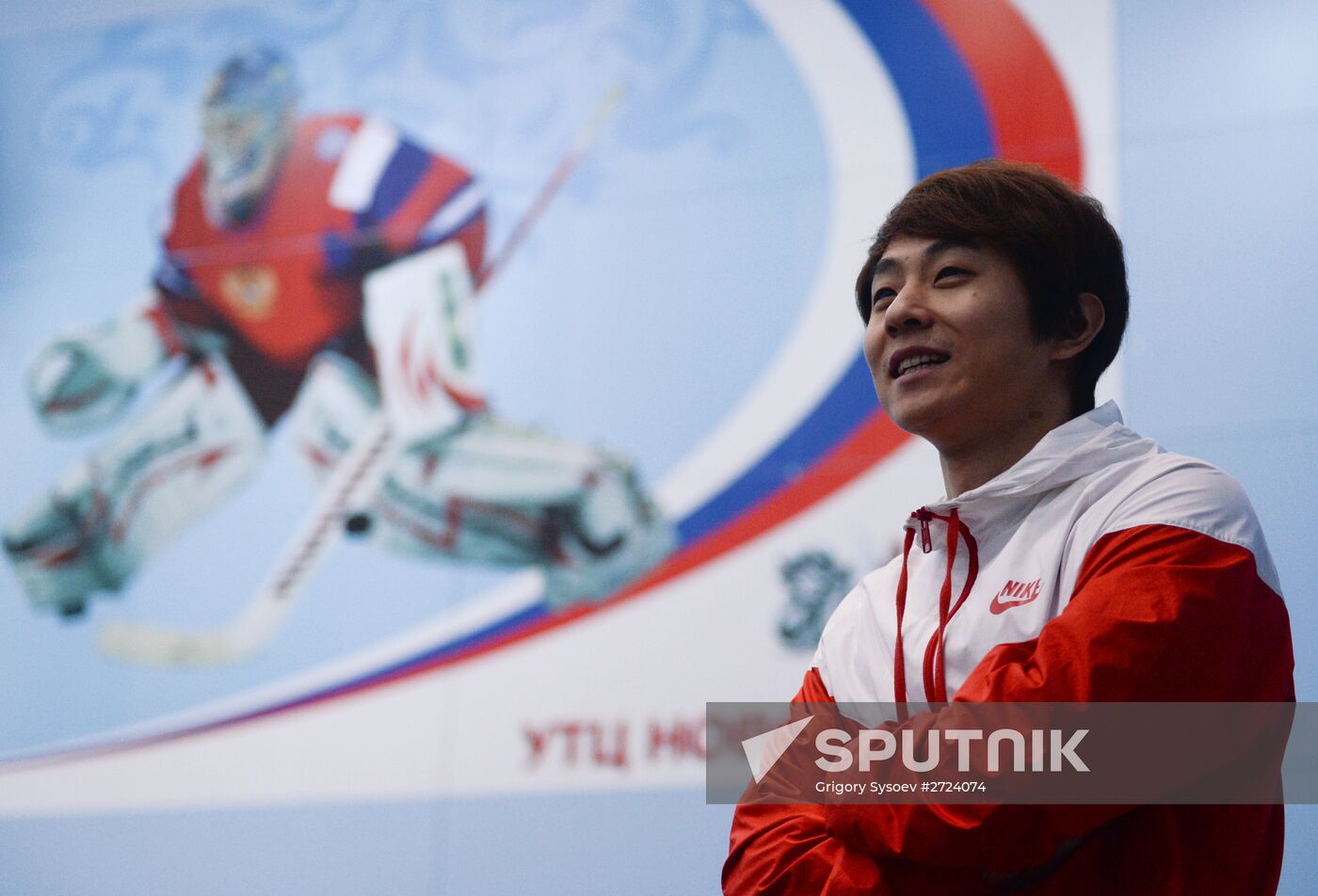 Short track. Russian national team's training session