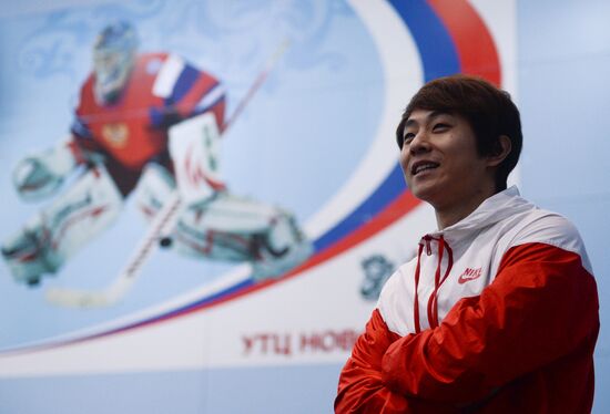 Short track. Russian national team's training session