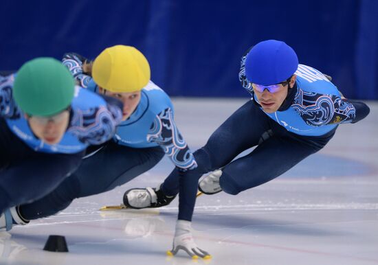 Short track. Russian national team's training session