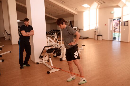 Short track. Russian national team's training session