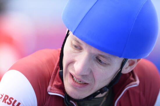 Short track. Russian national team's training session