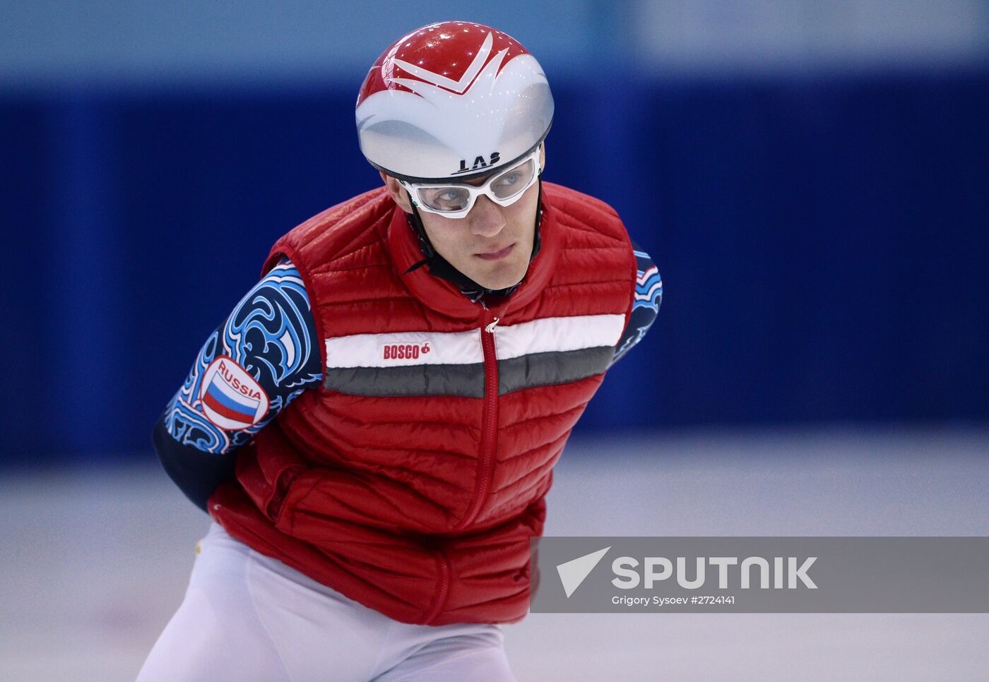 Short track. Russian national team's training session