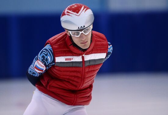 Short track. Russian national team's training session
