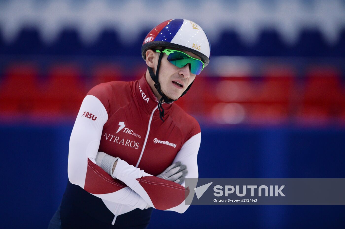 Short track. Russian national team's training session
