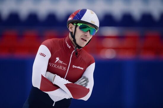 Short track. Russian national team's training session