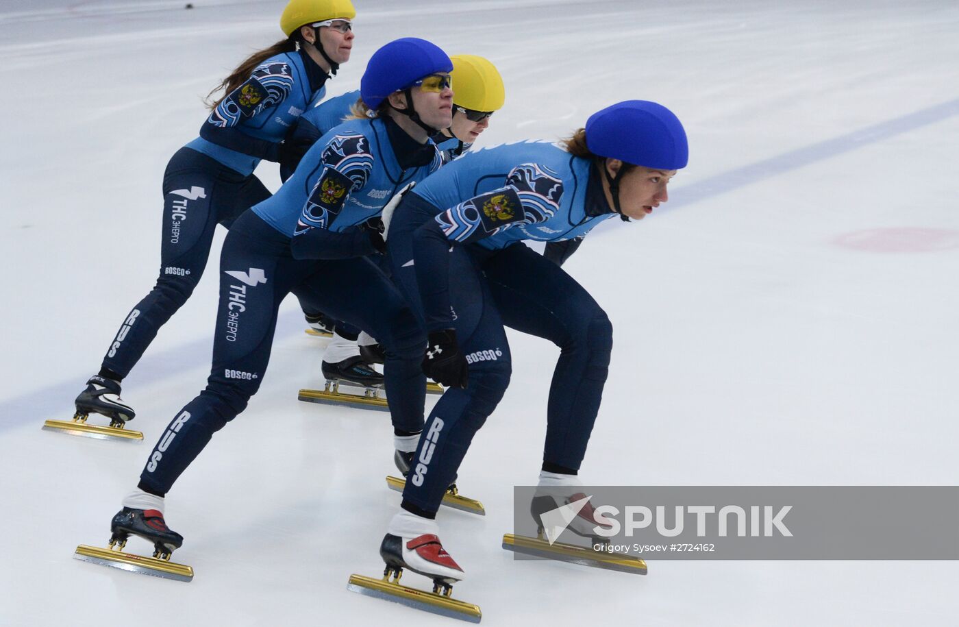 Short track. Russian national team's training session