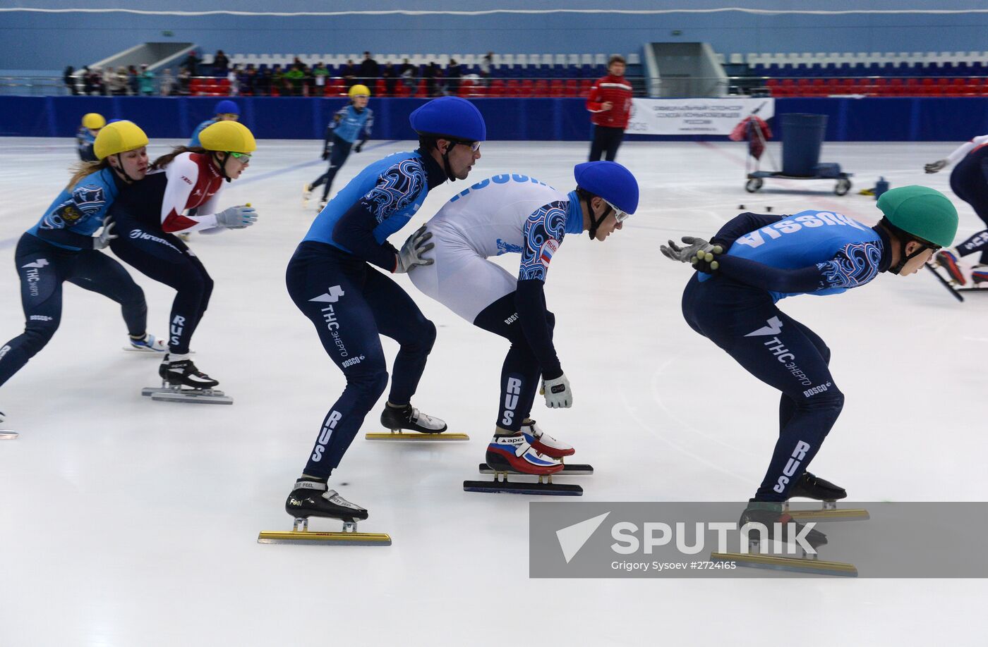 Short track. Russian national team's training session