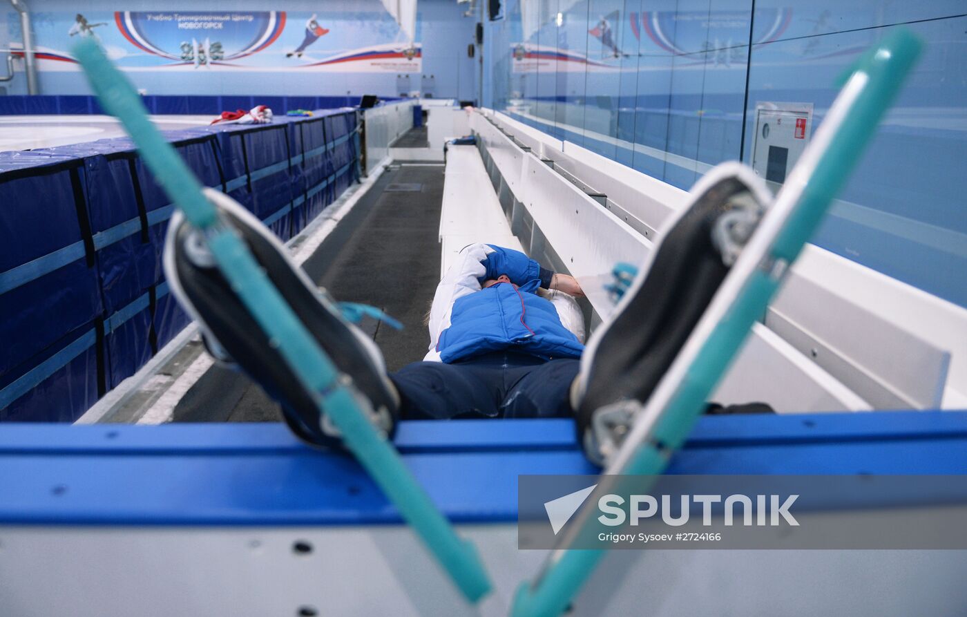 Short track. Russian national team's training session