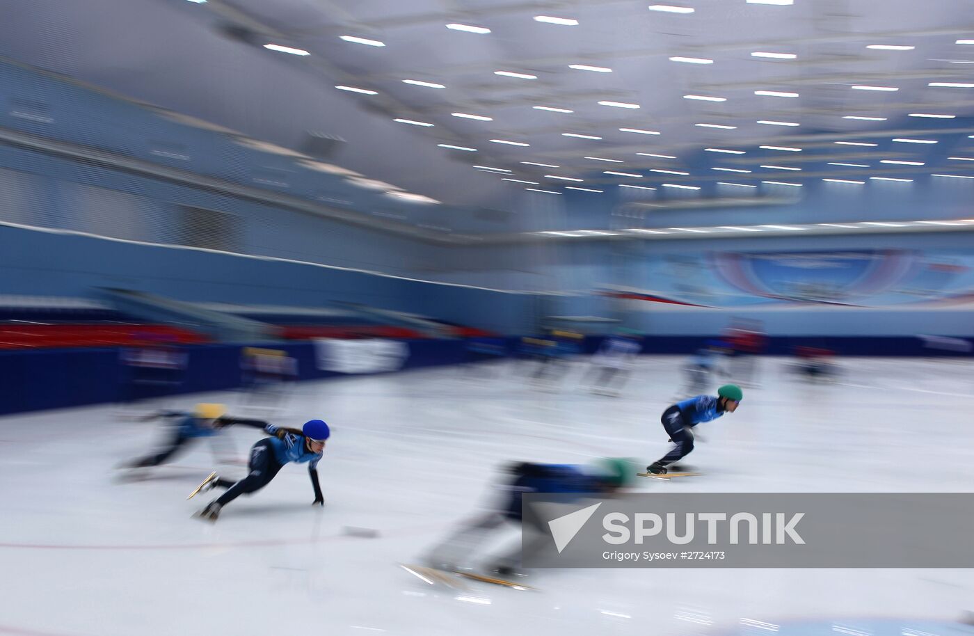 Short track. Russian national team's training session