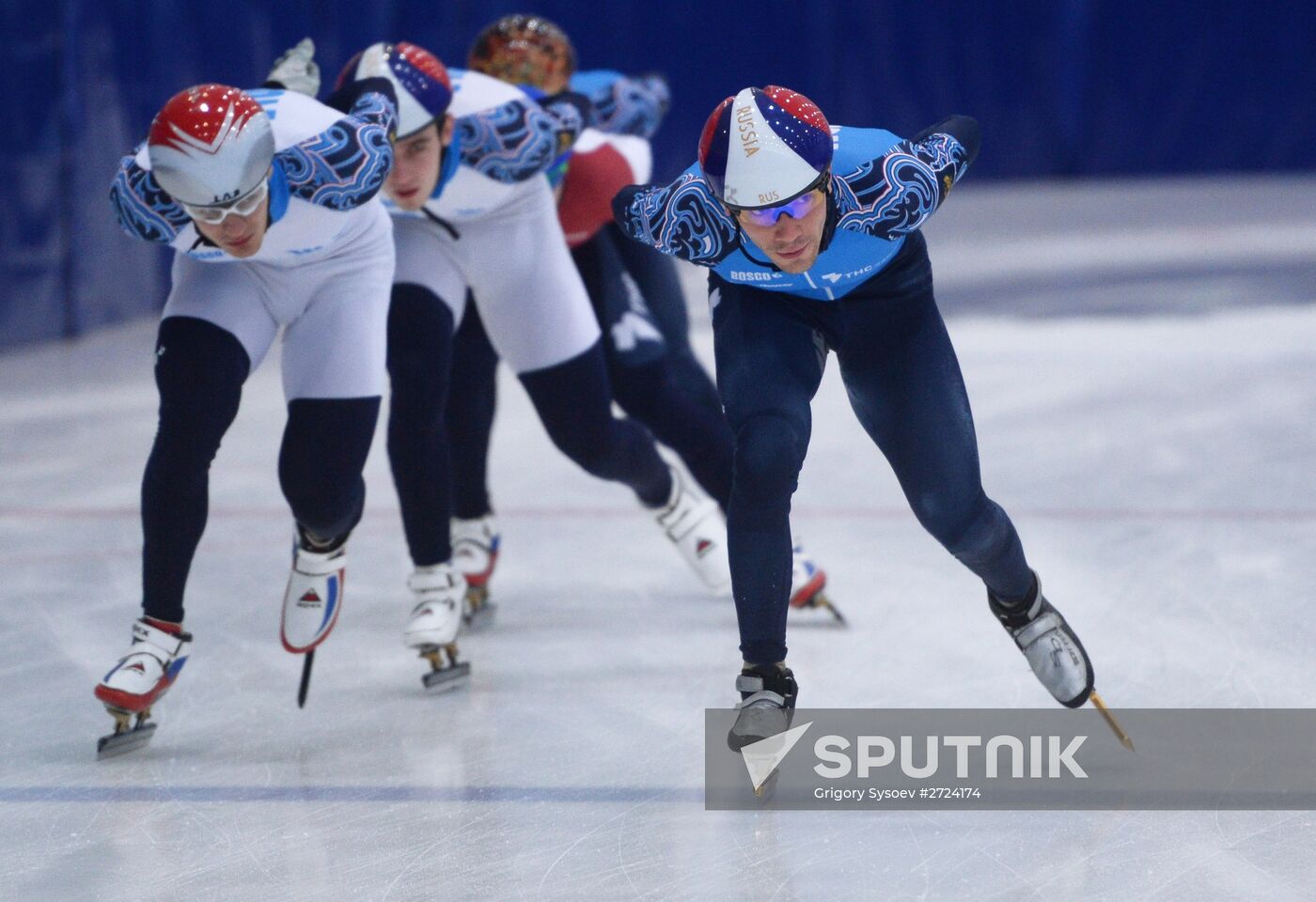 Short track. Russian national team's training session