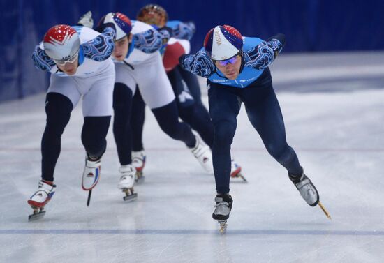 Short track. Russian national team's training session
