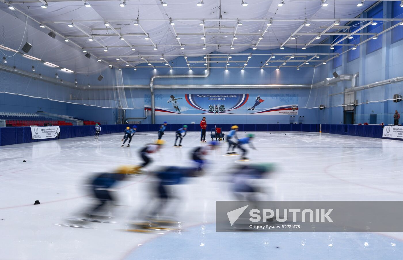 Short track. Russian national team's training session