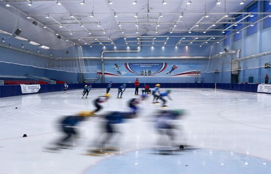 Short track. Russian national team's training session