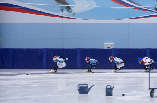 Short track. Russian national team's training session