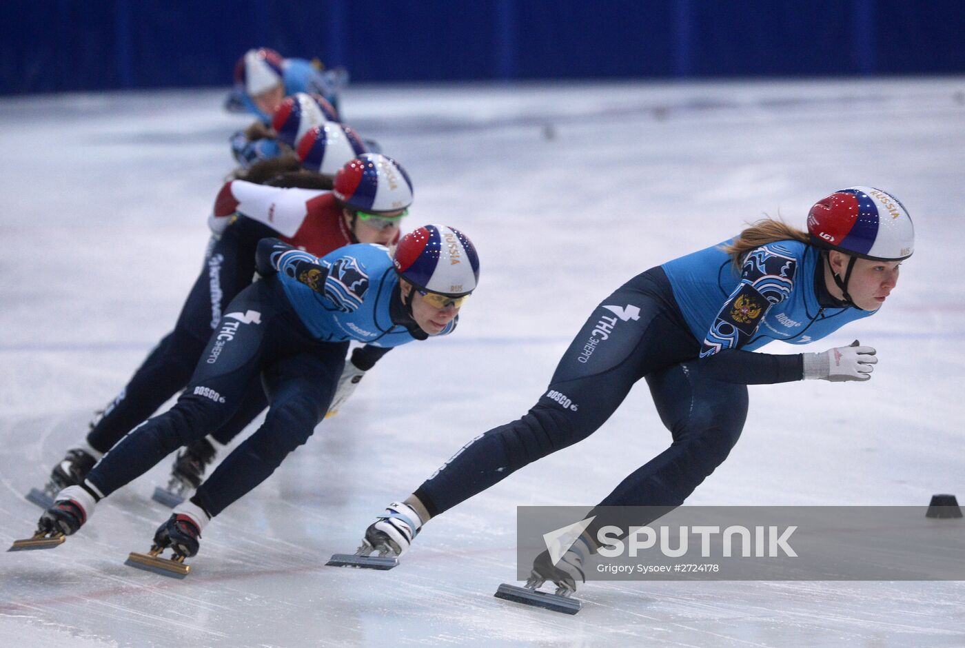 Short track. Russian national team's training session